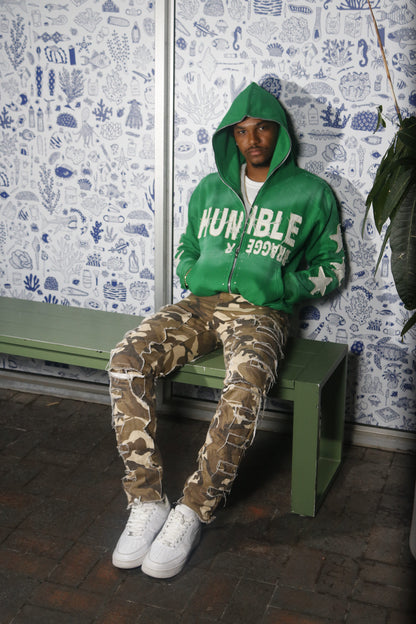 Green Full-Zip Hoodie